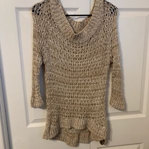 ☆ tan/cream/ loose knit sweater ☆